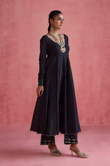 Gulnaz - Black Anarkali & Khada Dupatta Set