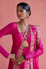 Nazara - Fuchsia Khada Dupatta