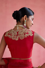 Zohra - Red Saree Set