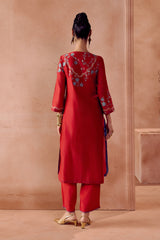 Red Kurta Set