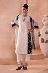 Ivory/ Black Kurta Set (RTS)