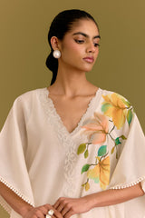 Ivory handpaint kaftan set