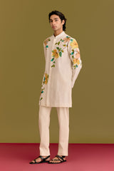 Ivory Handpainted Kurta set