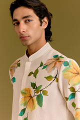 Ivory Handpainted Kurta set