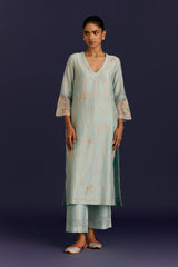 Powder Blue Embroidered Kurta Set