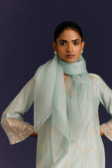 Powder Blue Embroidered Kurta Set