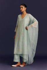 Powder Blue Embroidered Kurta Set