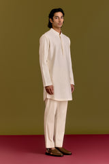 Ivory Embroidered Kurta Set
