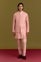 Blush Embroidered Bundi Set