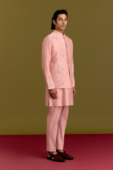 Blush Embroidered Bundi Set