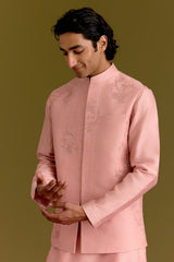 Blush Embroidered Bundi Set