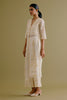 Ivory Silk Organza Embroidered Kurta Set