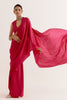 sanjana sanghi in Fuchsia Pink Silk Satin Pre Draped Saree