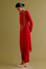 Sonali Bendre in Ruby Red Dori and Sequins Embroidered Kurta and Dhoti Set