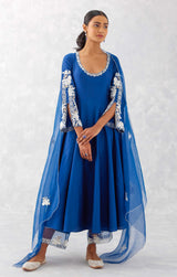 Sonakshi Sinha in Blue Embroidered Anarkali Set