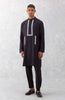 Shahid Kapoor in Black Embroidered Woven Chanderi Kurta Set