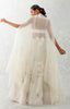 Kalyani Priyadarshan in Ivory Silk Organza Cape Lehenga Set