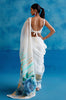 Manushi Chillar in Ivory Silk Organza Hand-Painted Embroidered Saree