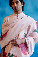 Blush Pink Hand-Painted Stole