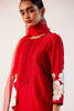 Kareena Kapoor in Red Silk Chanderi Hand-Painted Kurta Set