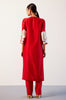 Kareena Kapoor in Red Silk Chanderi Hand-Painted Kurta Set
