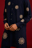Navy Cotton Silk Blend Kurta Set