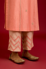 Pink Cotton Silk Blend Embroidered Kurta Set (RTS)