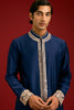 Navy Chanderi Cotton Kurta set