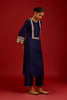 Navy Embroidered Kurta Set