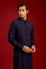 Navy Cotton Silk Bundi Set
