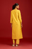 Mustard Cotton Silk Blend Block Printed Kurta Set