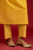 Mustard Cotton Silk Blend Block Printed Kurta Set