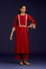 Rust Embroidered Kurta Set