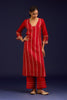 Red Zari Detailed Chanderi Kurta Set