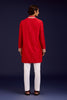 Red Chanderi Cotton Kurta set