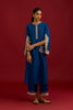 Dark Blue embroidered kurta set