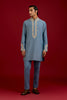 Light Blue Cotton Silk Blend Kurta Set