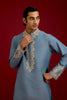 Light Blue Cotton Silk Blend Kurta Set
