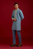 Light Blue Cotton Silk Blend Kurta Set