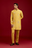 Mustard Cotton Silk Blend embroidered Kurta Set