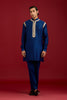 Navy Bandhej Embroidered Kurta set