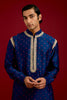 Navy Bandhej Embroidered Kurta set
