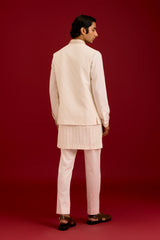 Ivory Cotton Silk Blend Bundi Set
