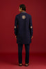 Navy Cotton Silk Blend Kurta Set