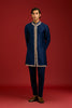 Navy Chanderi Cotton Kurta set