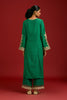 Dark Green embroidered kurta set
