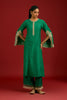 Dark Green embroidered kurta set