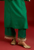 Dark Green embroidered kurta set