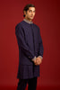 Navy Cotton Silk Bundi Set