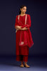 Rust Embroidered Kurta Set